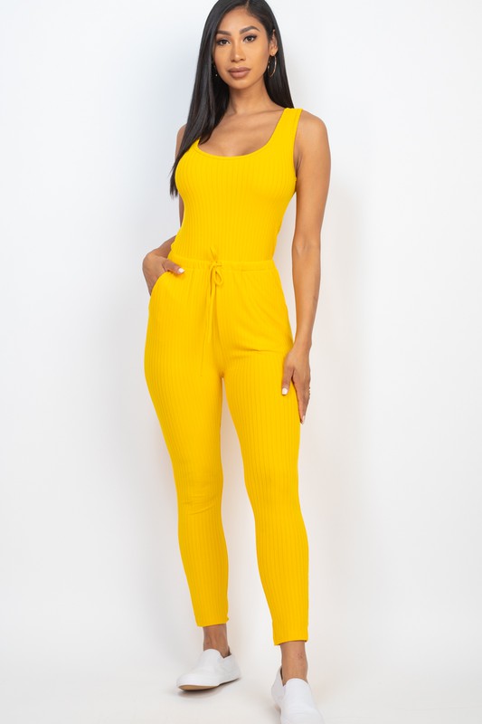 Ribbed Sleeveless Jumpsuit - Anew Couture