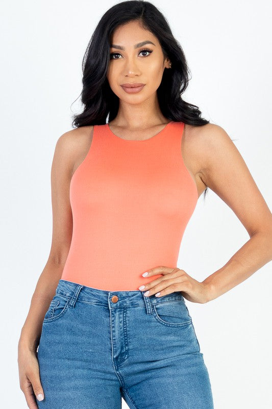 Casual Solid Tank Bodysuit - Anew Couture