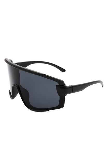 Sporty Oversize Mirrored Sunglasses - Anew Couture