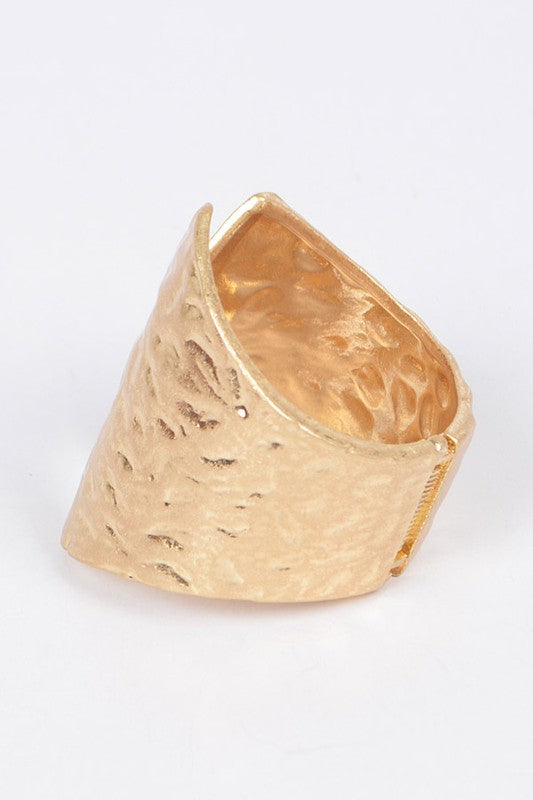 Hammered Statement Bangle - Anew Couture