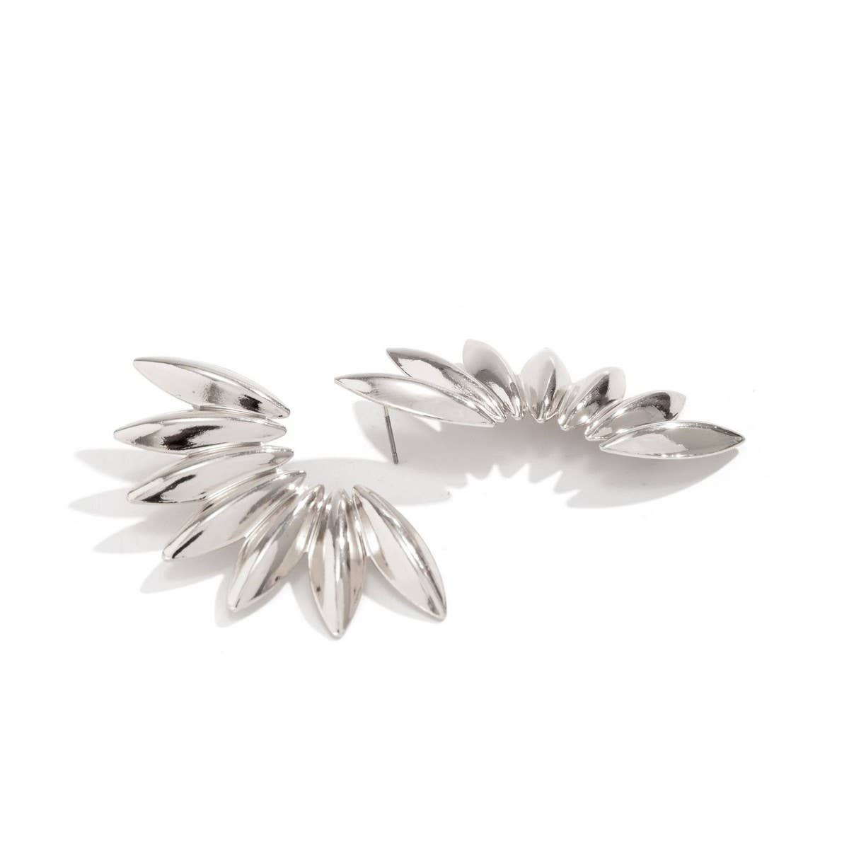 PUNK STYLE MINIMALIST FAN-SHAPED BURR EARRINGS_CWAJE1154: TYPE4 / (OS) 3 - Anew Couture
