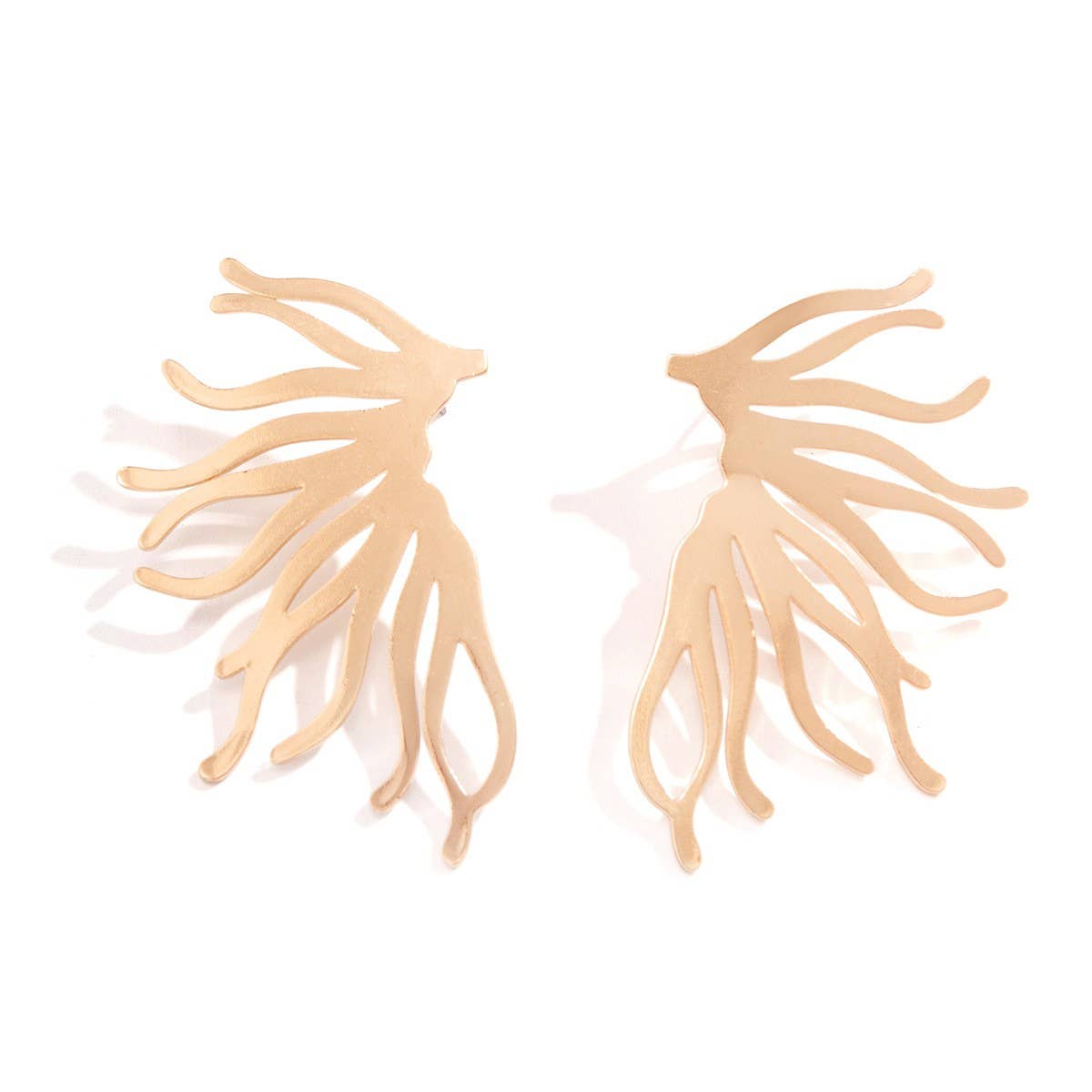 PUNK STYLE MINIMALIST FAN-SHAPED BURR EARRINGS_CWAJE1154: TYPE1 / (OS) 3 - Anew Couture