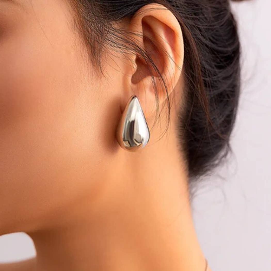 Chunky Water Drop Post Earrings - Anew Couture