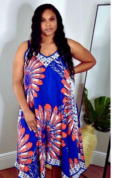 Abstract Printed Maxi Dress - Anew Couture