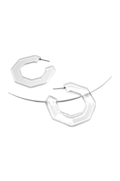 Clear Hoop Earrings - Anew Couture
