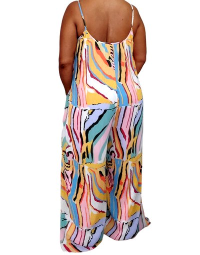 Pastel Print Jumpsuit - Anew Couture
