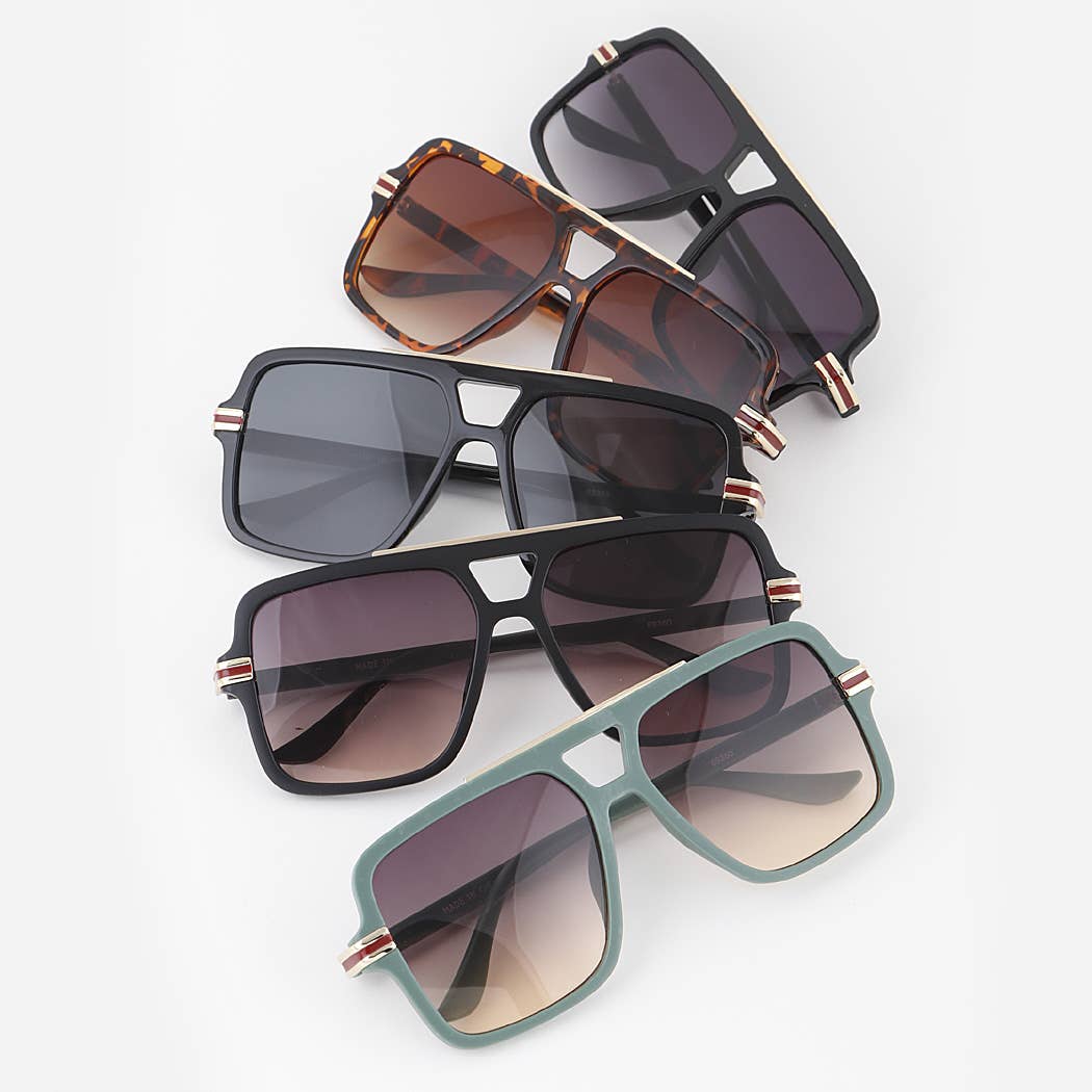 Luxury Stripe Aviator Sunglasses - Anew Couture