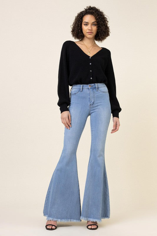 High Waisted Flare Jeans - Anew Couture