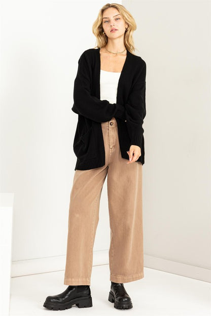 Open Front Cardigan Sweater - Anew Couture