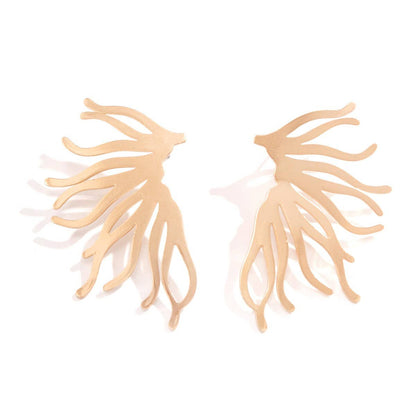 PUNK STYLE MINIMALIST FAN-SHAPED BURR EARRINGS_CWAJE1154: TYPE1 / (OS) 3 - Anew Couture