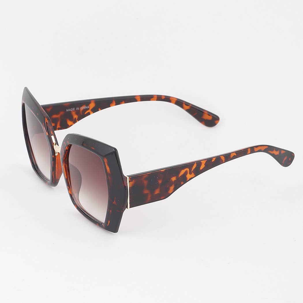 Tortoise Modern  Butterfly Sunglasses: 