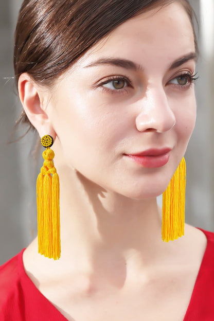 Beaded Tassel Earrings - Anew Couture