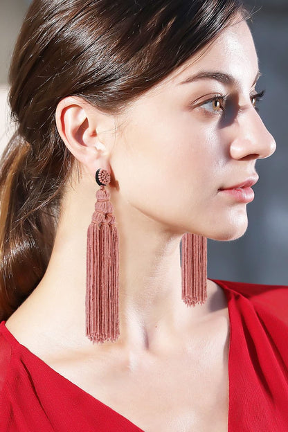 Beaded Tassel Earrings - Anew Couture