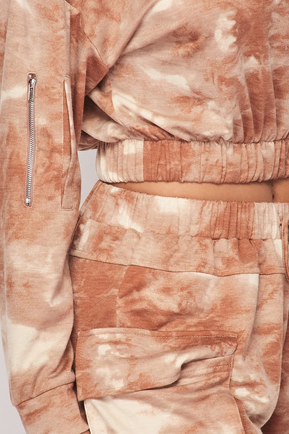 Caramel Acid Wash Jogger Set - Anew Couture