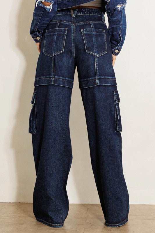 Cargo Wide Leg Jeans - Anew Couture