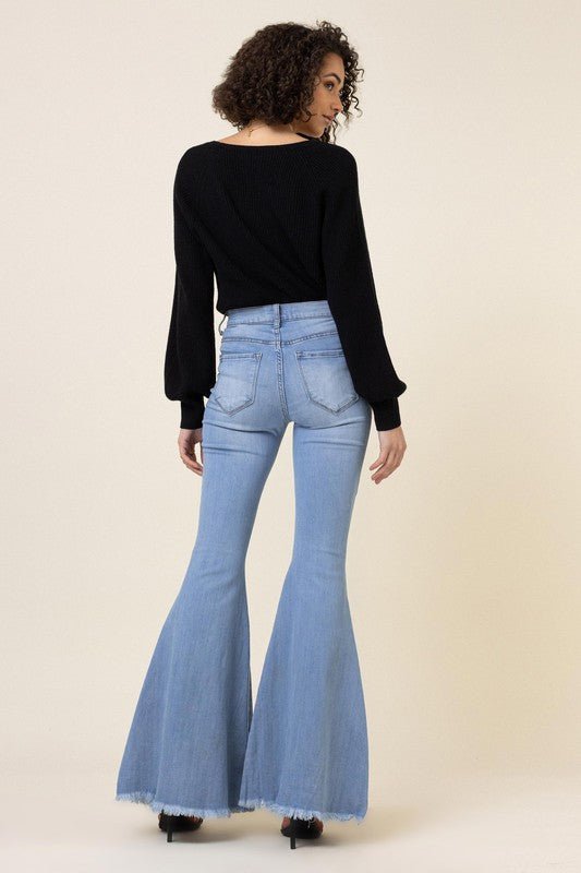 High Waisted Flare Jeans - Anew Couture