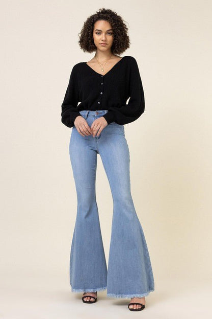 High Waisted Flare Jeans - Anew Couture