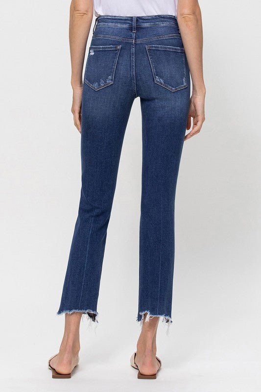 Midrise Crop Slim Straight Denim - Anew Couture