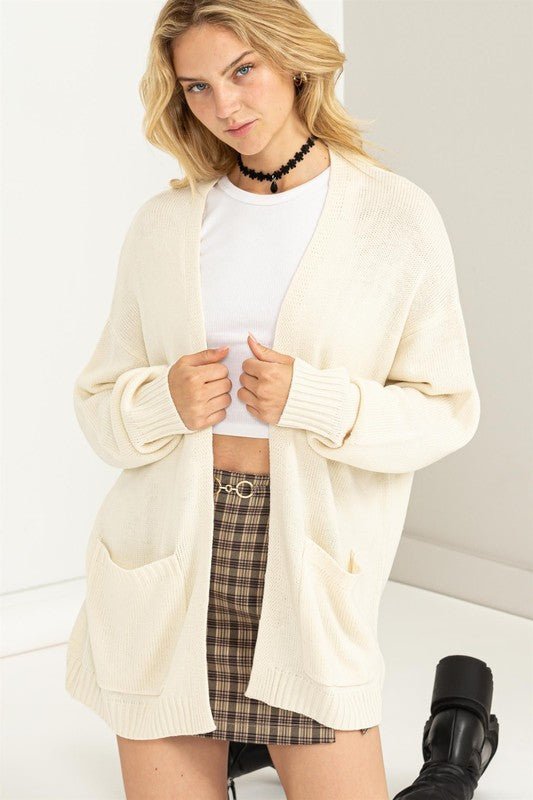 Open Front Cardigan Sweater - Anew Couture