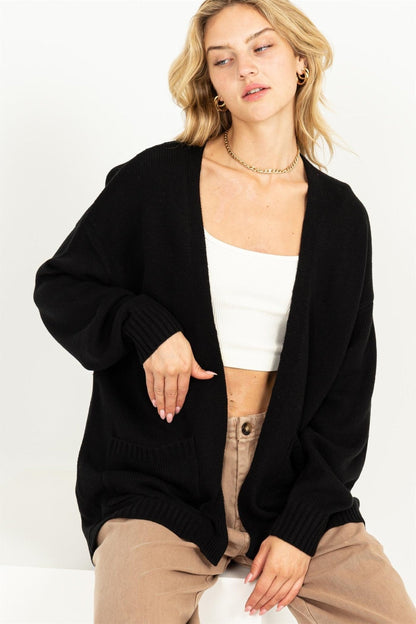 Open Front Cardigan Sweater - Anew Couture