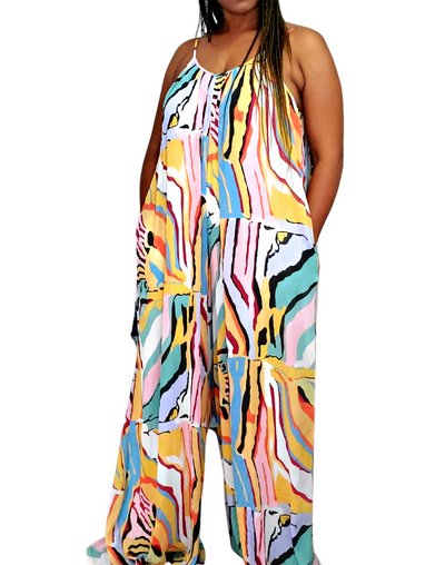 Pastel Print Jumpsuit - Anew Couture