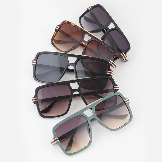 Luxury Stripe Aviator Sunglasses - Anew Couture
